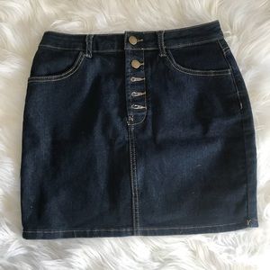 High Waisted Denim Skirt